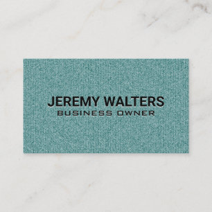 Green Denim Fabric Background Business Card