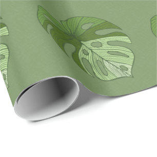 Green Denim Wrapping Paper