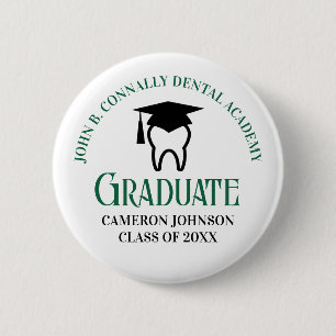 Green Dental Academy Custom Graduation 6 Cm Round Badge