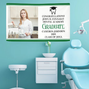 Green Dental School Graduation Party Photo Banner