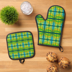 Green Desert Inspirations Oven Mitt & Pot Holder Set