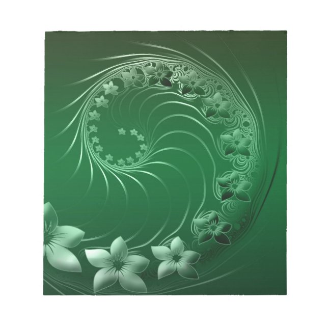 Green Design Party Destiny Celebration Notepad (Front)