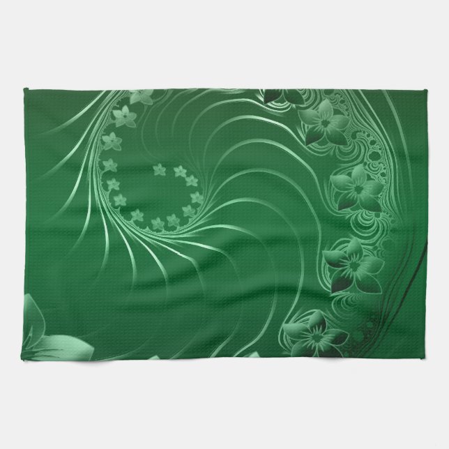 Green Design Party Destiny Celebration Tea Towel (Horizontal)