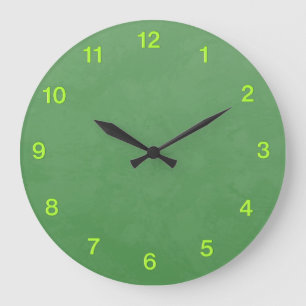 Green Design with Green Digits Wall Clock