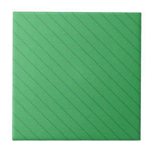 Green Diagonal Stripe Pattern Tile