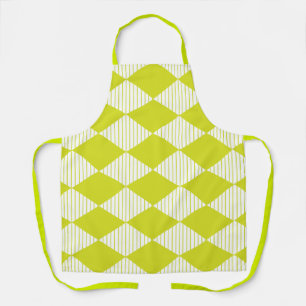 Green Diamond Geometric Pattern Apron