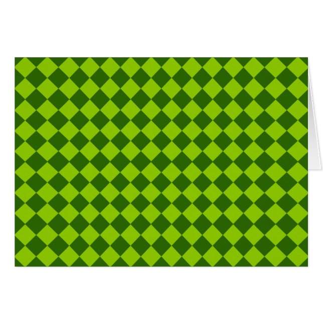 Green Diamond Pattern by STaylor Greeting Card (Front Horizontal)