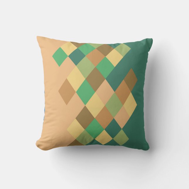 Green Diamonds Cushion (Front)