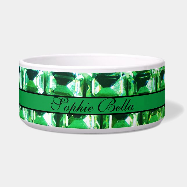 Green Diamonds, green gemstone jewellery pattern  (Front)