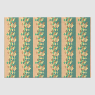 Green Diamonds Tissue Paper