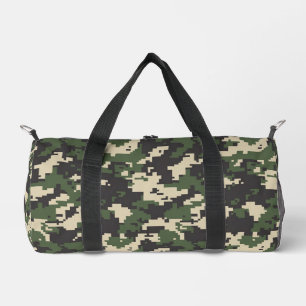 Green Digital Camouflage Pattern Duffle Bag