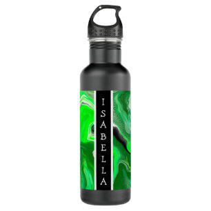 Green Digital Fluid Marble Art Personalised 710 Ml Water Bottle