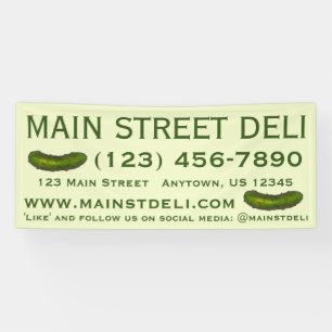 Green Dill Pickle Deli Restaurant Delicatessen Banner