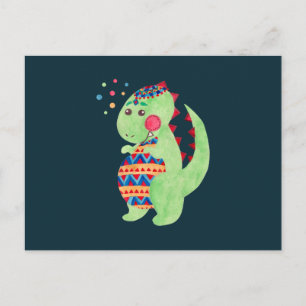 Green Dino Postcard