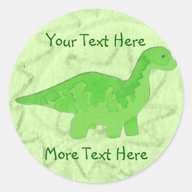 Green Dino Stickers (Front)