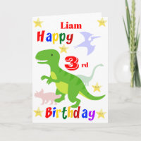 Green Dinosaur 3rd Birthday