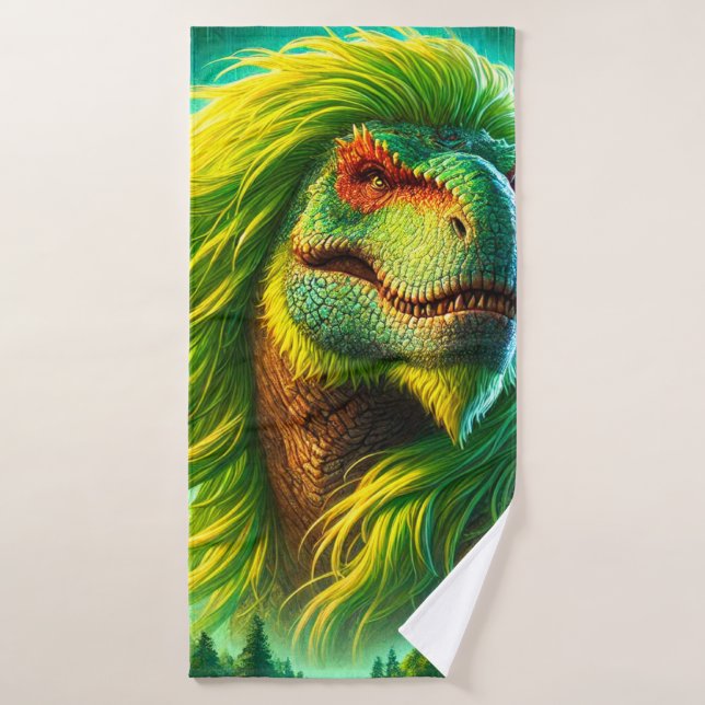 Green Dinosaur Bath Towel (Bath Towel)