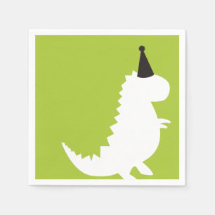 Green Dinosaur birthday theme Boy baby shower Napkin