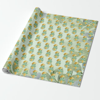 Green Dinosaur Boys Baby Shower Wrapping Paper