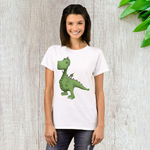 Green Dinosaur Character with Purple Spikes T-Shirt