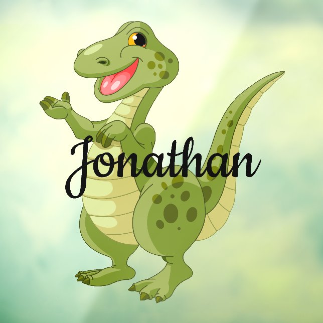 Green Dinosaur Design Window Cling (Sheet 3)