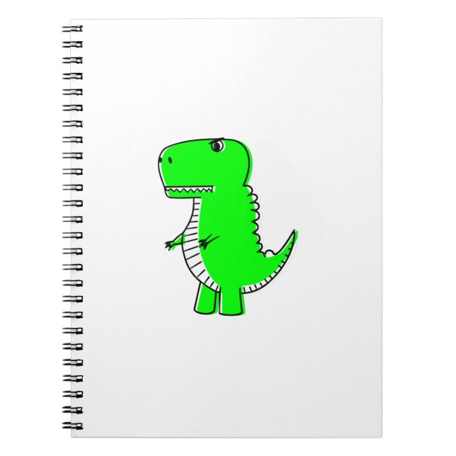 Green Dinosaur Drawing Notebook (Front)