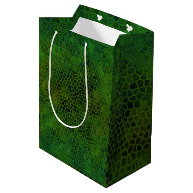 Green Dinosaur Hide Gift Bag (Back Angled)
