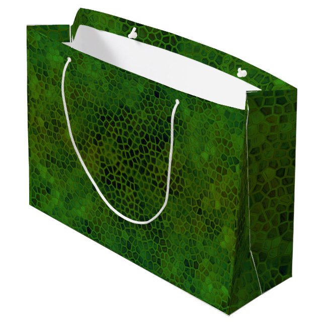 Green Dinosaur Hide Gift Bag (Back Angled)