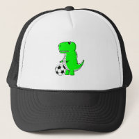 Green Dinosaur Loves Soccer
