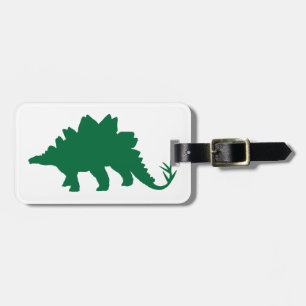Green Dinosaur Luggage Tag