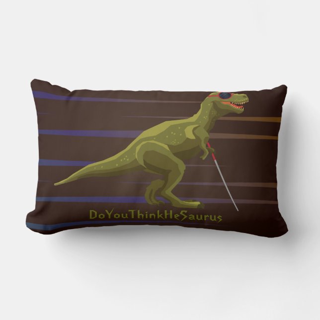 Green Dinosaur Lumbar Cushion (Front)