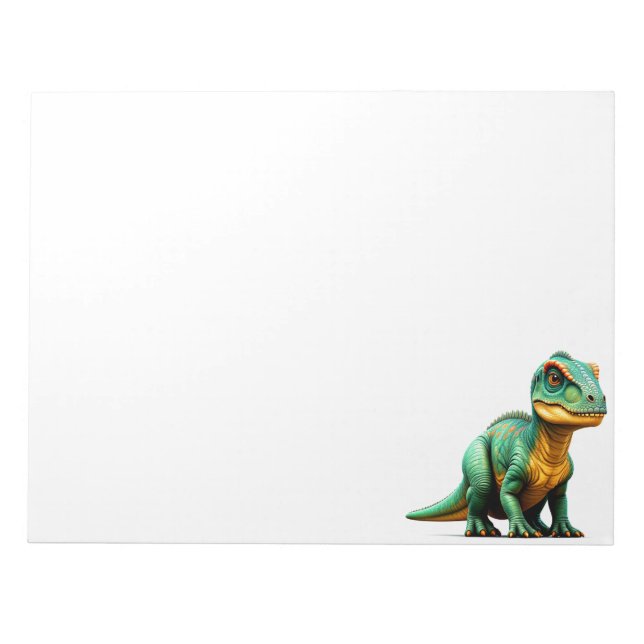 Green Dinosaur Notepad (Front)