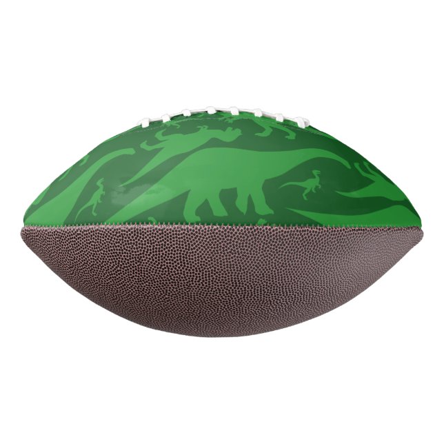Green Dinosaur Pattern Football (Rotated 270)