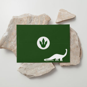 Green Dinosaur Print Round Stickers