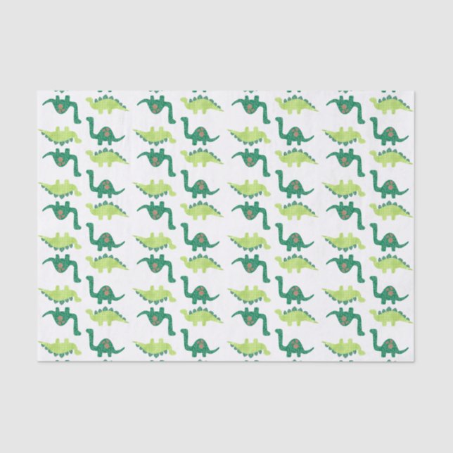 Green Dinosaur Tissue Paper (Front)