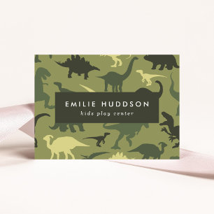 Green Dinosaurs, Kids Play Centre, Activity Centre Business Card