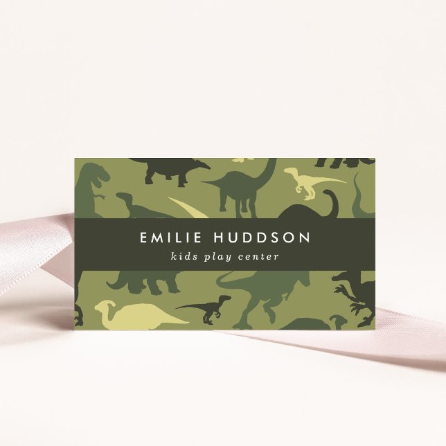 Green Dinosaurs, Kids Play Centre, Activity Centre Business Card (Creator Uploaded)