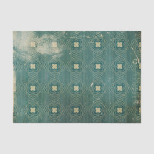 Green Distressed Art Deco Tissue Paper