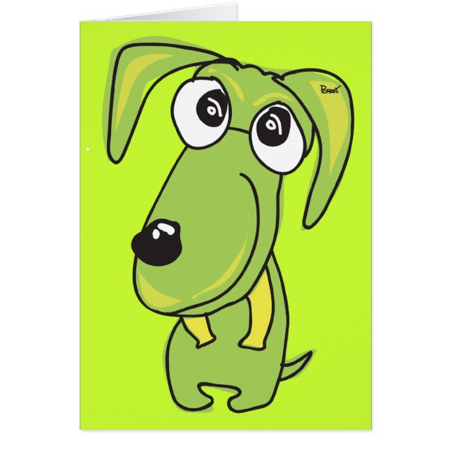Green Dog Blank Card (Front)