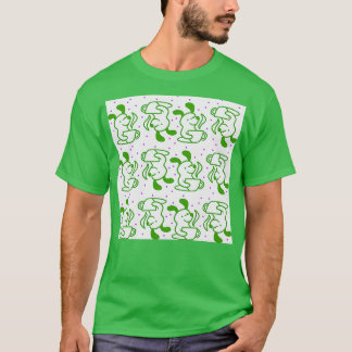 green dog drinking teacoffee T-Shirt