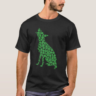 Green Dog St Patrick Day Irish Four Leaf Clover Do T-Shirt
