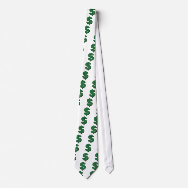 Green Dollar Sign Tie (Front)