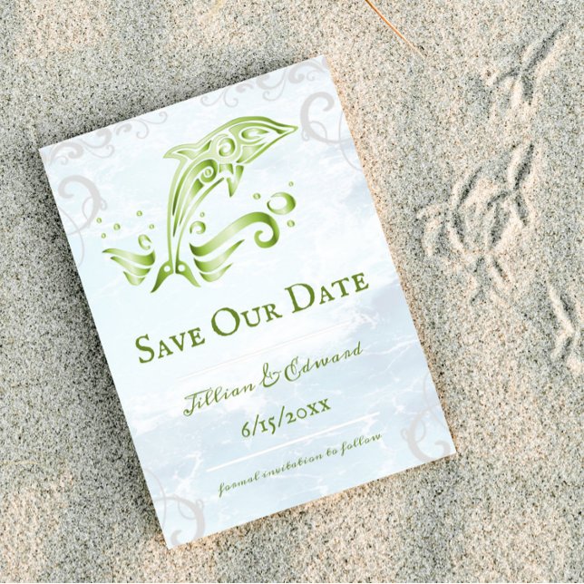 Green Dolphin Save The Date Announcement (Green Dolphin Save the Date)