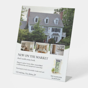 Green Door Watercolor Listing Real Estate Agent Pedestal Sign