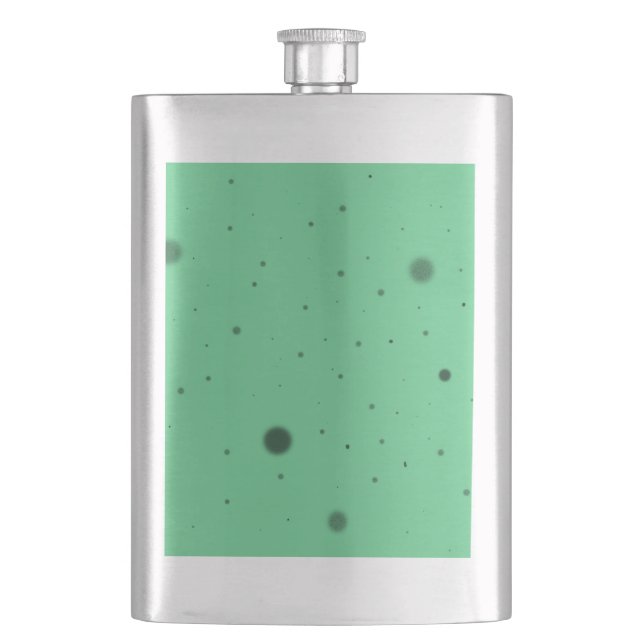 Green Dot Chaos Hip Flask (Front)