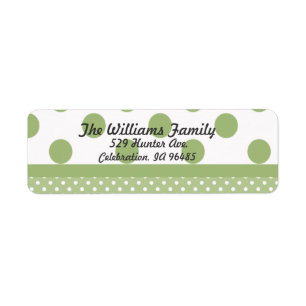 Green Dots Address Label