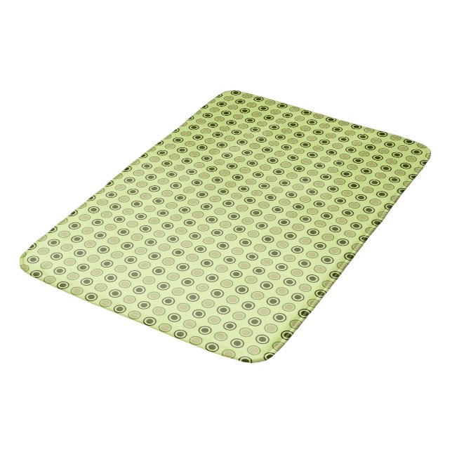 Green Dots Bath Mat (Angled)