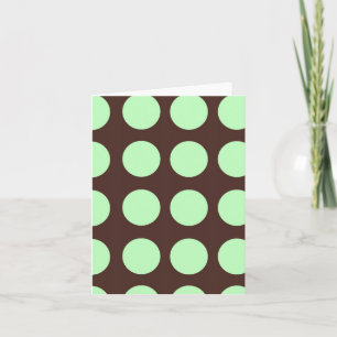 Green Dots Blank Greeting Card