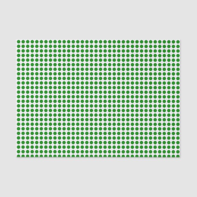 Green Dots on White Tissue Paper (Front)