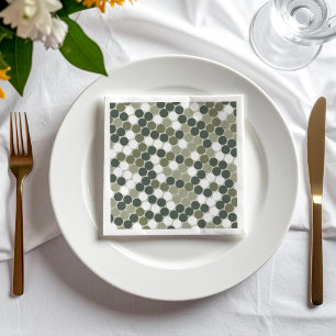 Green dots retro napkin